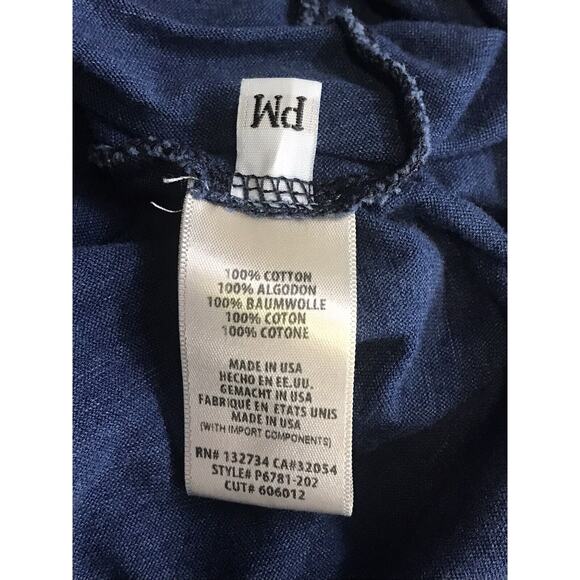 Cloth & Stone Blue Short Sleeve Maxi T-Shirt Dress Size PM - Picture 11 of 12